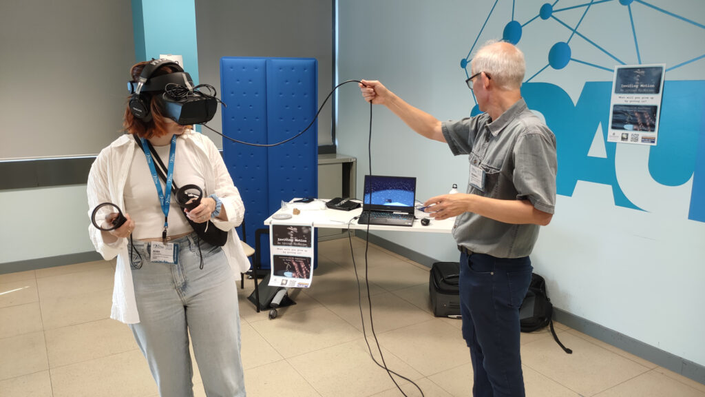 Photo of VR experience being shown at the conference.